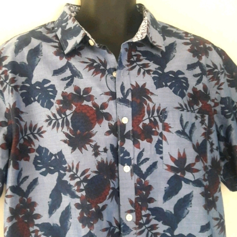 VAN HEUSEN Tropical Spring/Summer Shirt, XL - Picture 6 of 9